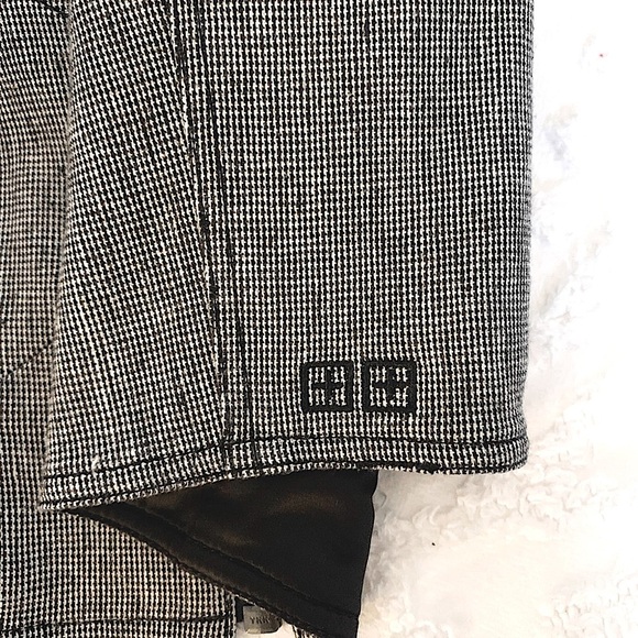 KSUBI Designer Bustier Denim Crop Zip Top, Linen Black & White Jacquard Tank Top - Picture 3 of 4